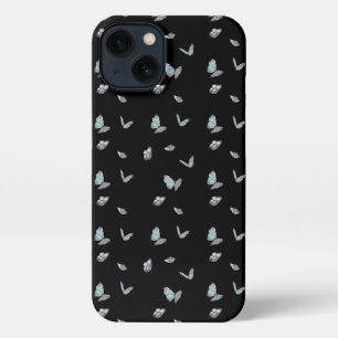 Etui iPhone 13 papillon sur arrière - plan noir
