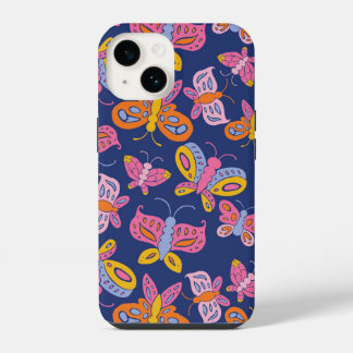 Coque Pour iPhone 14 papillons colorés
