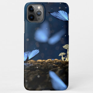 Coque iPhone 11Pro Max Papillons et champignons à la mode Imaginaire en 
