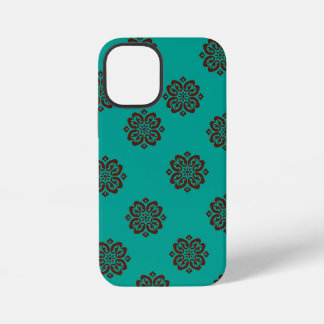 Coque iPhone 12 Mini "Parchemins carmin – Élégance audacieuse"