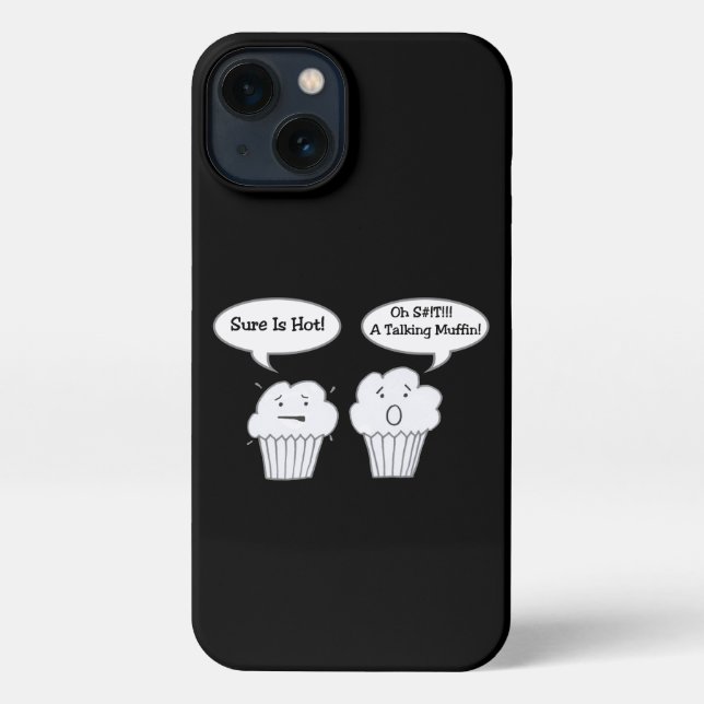 Coque iPhone Parler de blague de muffin (Verso)