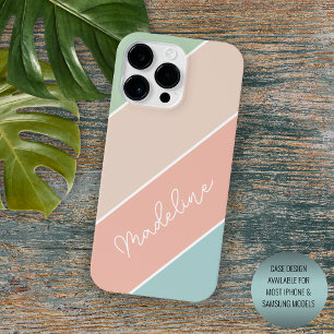 Coque Pour Pour iPhone 14 Pro Max Particularités Particularité Vert Bleu Pêche Orang