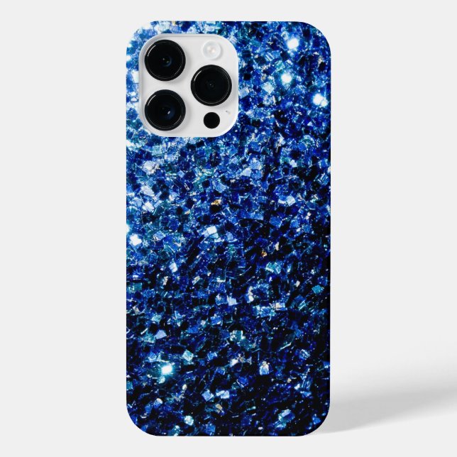 Coque iPhone Parties scintillant bleu foncé scintille (Verso)