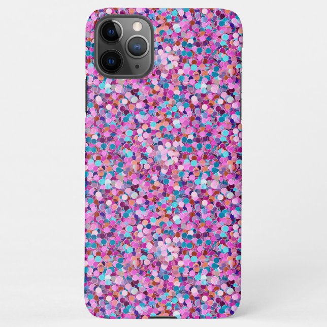 Coque iPhone Parties scintillant étincelante Confetti Téléphone (Dos)