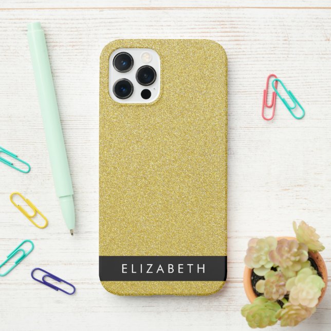 Coque iPhone Parties scintillant Or, Arrière - plan Parties sci (Sur le bureau)