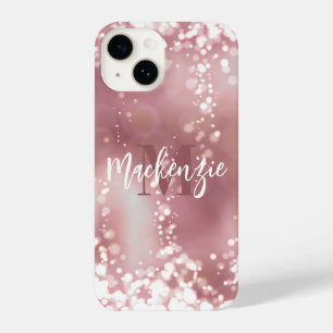 Coque Pour iPhone 14 Parties scintillant or rose