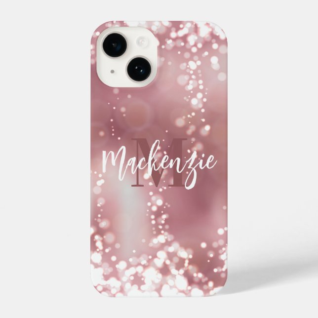 Coque iPhone Parties scintillant or rose (Verso)
