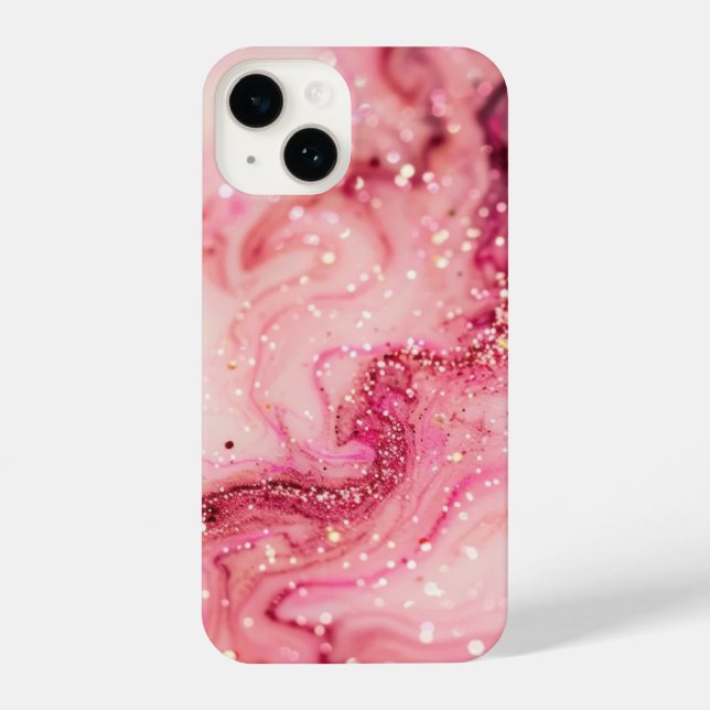 Coque iPhone parties scintillant rose (Verso)