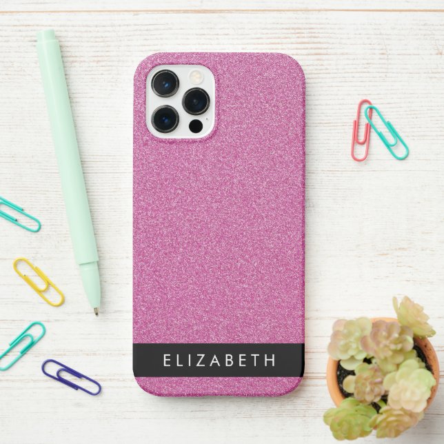 Coque iPhone Parties scintillant rose, Arrière - plan Parties s (Sur le bureau)