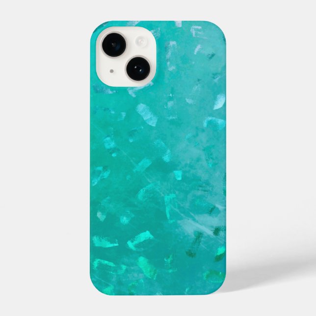 Coque iPhone Parties scintillant Turquoise lumineuse (Verso)