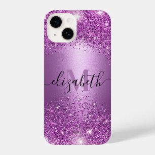 Coque Pour iPhone 14 Parties scintillant violette