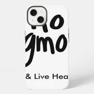 Etui iPhone 13 Pas d'OGM Mange Vivre sain Blanc noir Promotion
