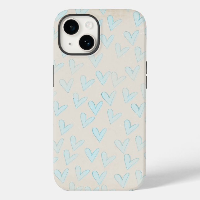 Coque iphone Pastel Blue Heart (Verso)