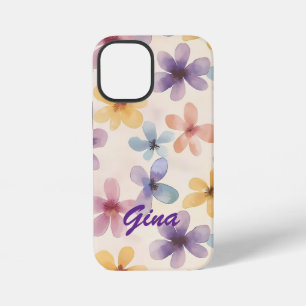 Coque iPhone 12 Mini Pastel Floral Retro Hippie Fleurs