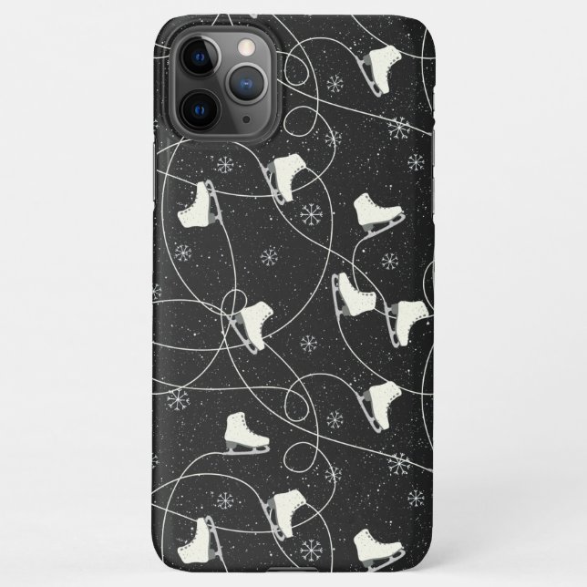 Coque iPhone Patinage artistique sur gris foncé (Dos)