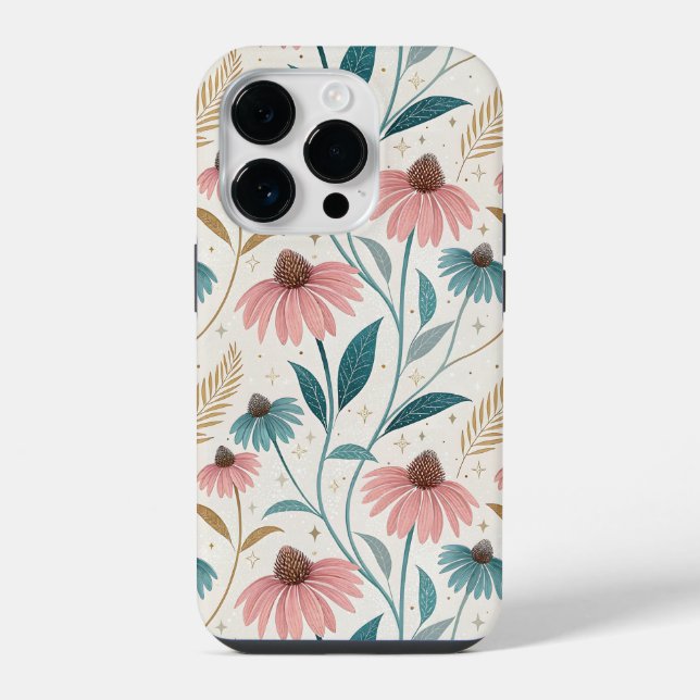 Coque iPhone Pattern Echineceas Glitter (Verso)