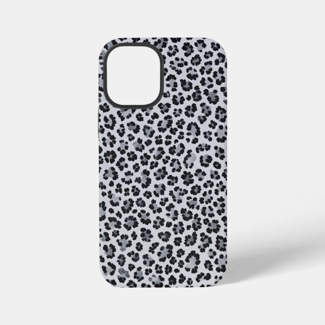 Coque iPhone Pattern Leopard Print Gray (Verso)
