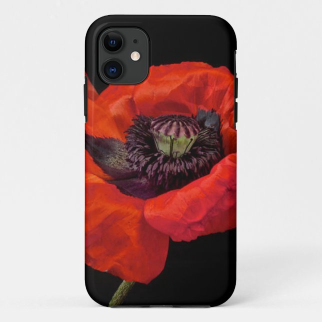 coque iphone "pavot " (Dos)
