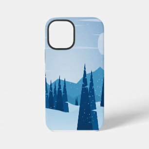 Coque iPhone 12 Mini Paysage hivernal avec neige