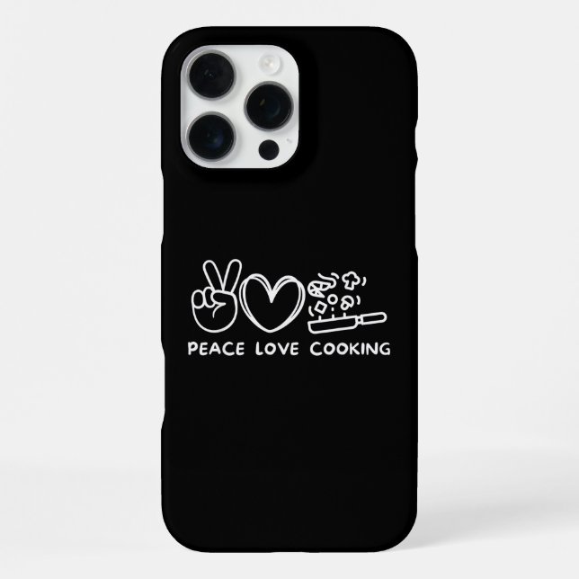 Coque iPhone Peace, Love Cooking Retro Cooking Lover Chef Food  (Verso)