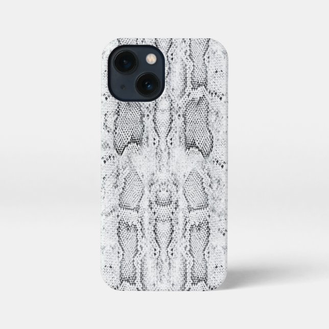 Coque iPhone Peau blanche Python Snake Print (Verso)