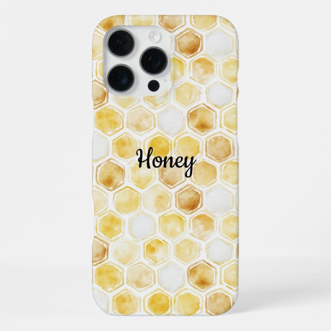 Coque iPhone Peigne jaune or (Verso)