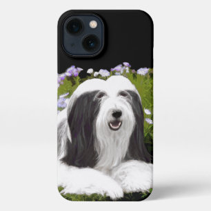 Etui iPhone 13 Peinture à collie à poils - Joli art original de c