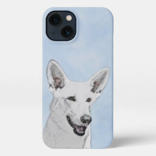 Etui iPhone 13 Peinture de berger blanc - jolie art original de c
