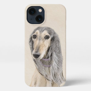 Etui iPhone 13 Peinture de Saluki (Faune) - Cute Original Chien A