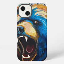 Peinture d'ours grizzly - Art animalier