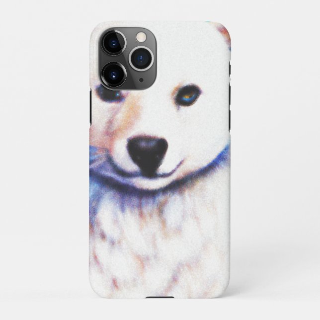Coque iPhone Peinture étonnante d'un petit ours polaire. Comman (Dos)