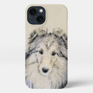 Etui iPhone 13 Peinture Shetland Sheepdog - Jolie art original ch