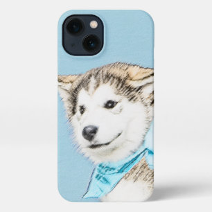 Etui iPhone 13 Peinture Sibérienne Husky Puppy - Art Chien origin