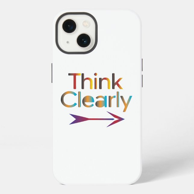 Coque iPhone Pensez clairement (Verso)