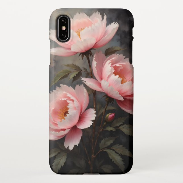 Coque iPhone Peony Floral Artwork (Dos)