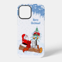 Père Noël avec Renard de lapin et écureuil