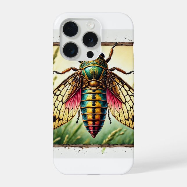 Coque iPhone Perlamantis insect 010824IREF221 - Watercolor (Verso)
