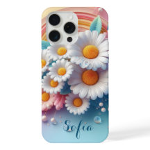 Personalidado Flores Margarita 3D Colores Pasteles