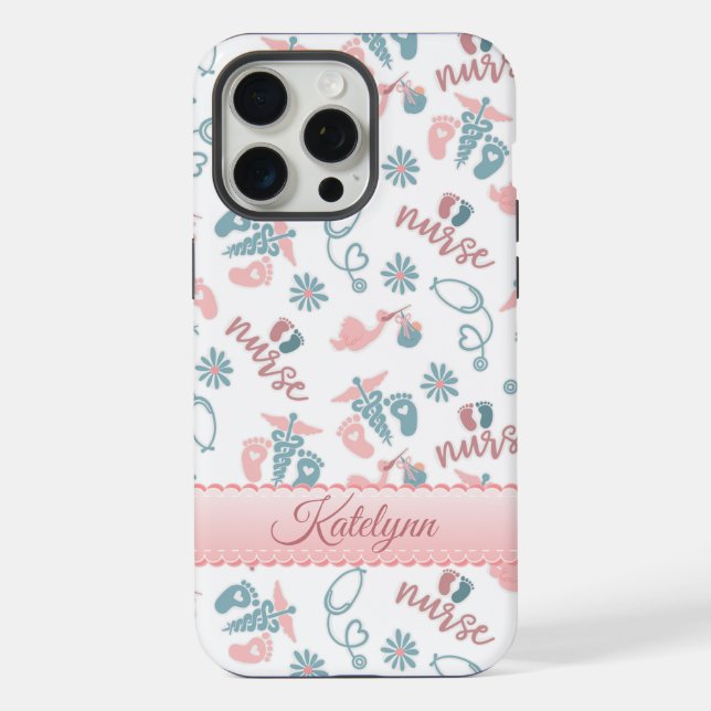 Coque iPhone Personalized Baby Nurse Phone Case (Verso)
