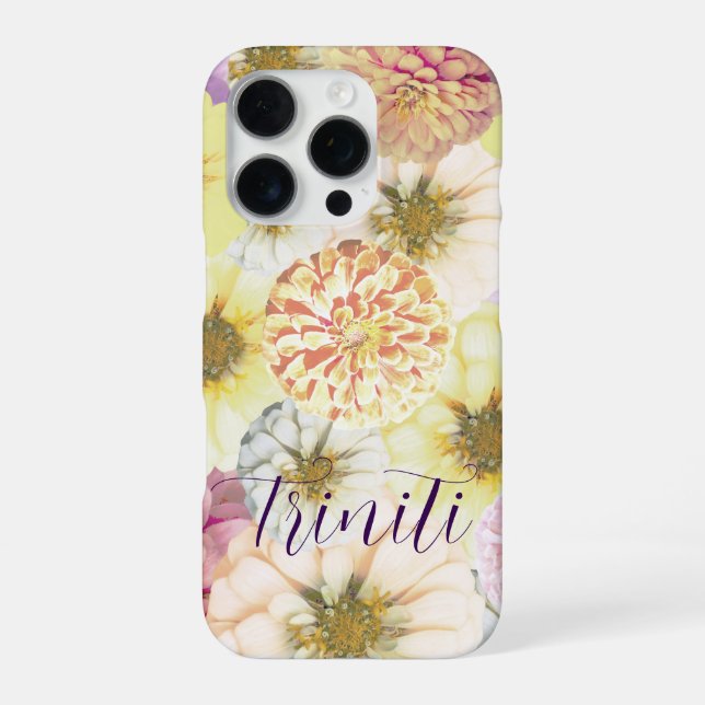 Coque iPhone Personalized Floral Name Phone Case for Women (Verso)