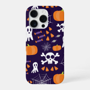 Coque iPhone 16 Pro Personnages amusants et effrayants d'Halloween