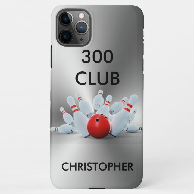 Coque iPhone Personnalisé Bowling 300 Club (Dos)