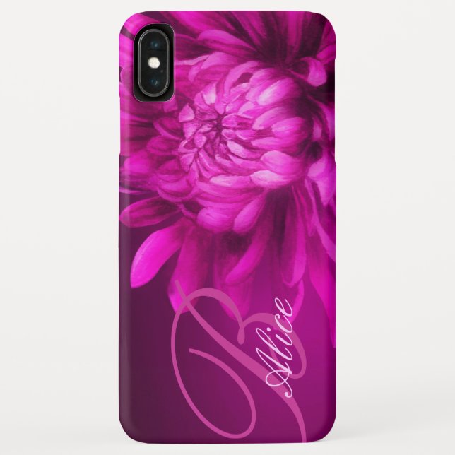 Coque iphone personnalisé Chrysanthemum mauve (Dos)