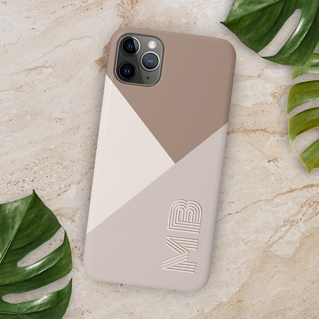 Coque iPhone Personnalisé Neutre Brown ivoire Beige Taupe natur (Créateur téléchargé)
