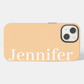Etui iPhone 13 Personnalisé Nom personnalisé Simple Elégant Pêche