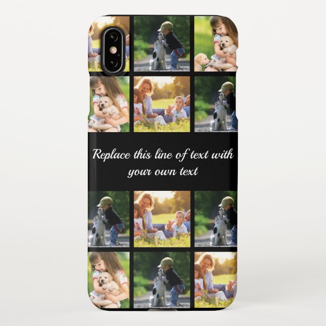 Coque iPhone Personnaliser le collage photo et le texte Coque-M (Dos)