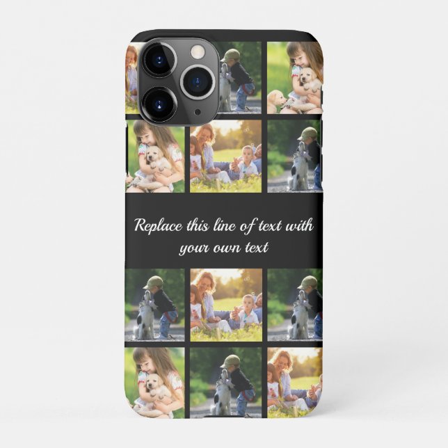 Coque iPhone Personnaliser le collage photo et le texte Coque-M (Dos)