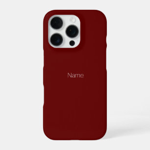 Coque iPhone 16 Pro Personnaliser le monogramme du texte de nom marron