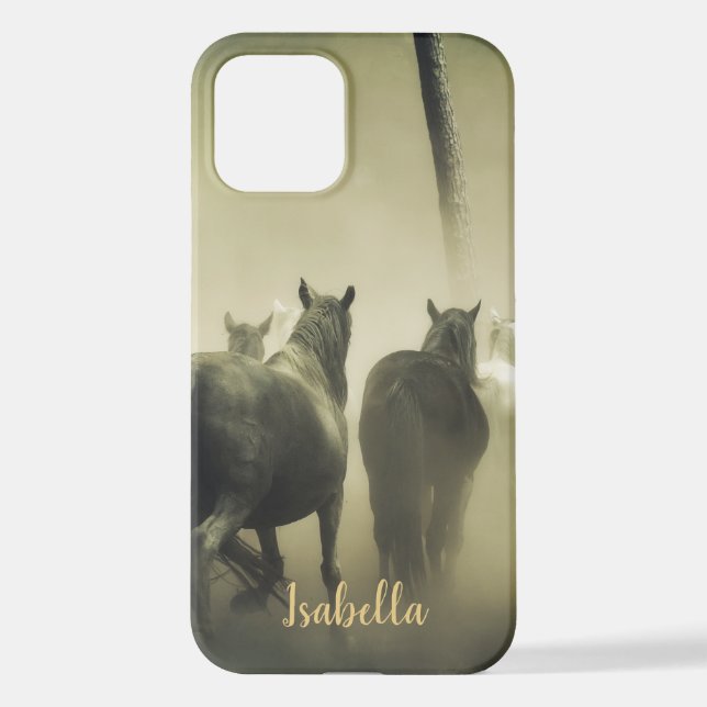 Coque iPhone Personnalisez cet élégant amoureux du cheval (Verso)