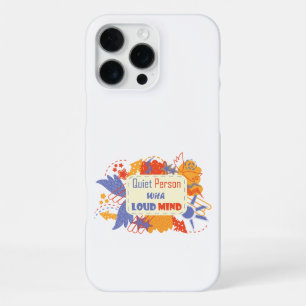 Coque iPhone 16 Pro Max Personne calme avec une pensée forte bleu jaune
